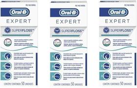Kit Com 3 Fio Dental Super Floss Expert de 50un Cada Kit Com 3 Fio Dental Super Floss Expert de 50un Cada