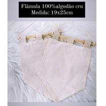 Kit com 3 Flâmulas lisas - 100% algodão cru Kit com 3 Flâmulas lisas - 100% algodão cru