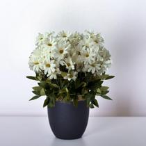 Kit com 3 Flores Artificiais de Margarida Qualidade e Realismo Permanente Decoração de Evento