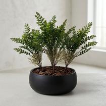 Kit com 3 Folhagens Samambaia Artificial 35cm para Jardim Vertical e Painel Vegetal