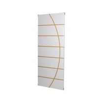 Kit com 3 Folhas de Porta Madeira Decorada 210x60cm Espessura 3,5cm Cantareira Mgm Branco