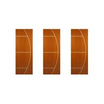 Kit com 3 Folhas de Porta Madeira Decorada 210x80cm Espessura 3,5cm Gaúcha