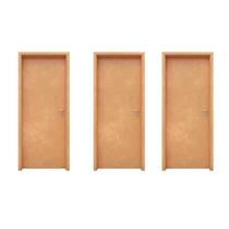 Kit com 3 Folhas de Portas de Madeira 210x80cm Espessura 3,5cm Mso Eucatex Natural