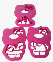kit com 3 Forminhas Rosa para biscoito Hello Kitty Tupperware kit com 3 Forminhas Rosa para biscoito Hello Kitty Tupperware