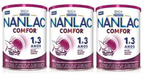 Kit Com 3 Fórmula Infantil Leite Nanlac Comfor 1 A 3 Anos 800g Cada - Nestle