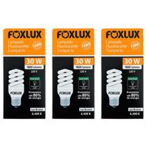 Kit com 3 foxlux lâmpada eletronica espiral 30w- 220v Kit com 3 foxlux lâmpada eletronica espiral 30w- 220v