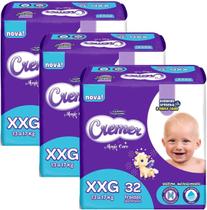 Kit com 3 Fralda Cremer Mega XXG com 32 Unidades Magic Care