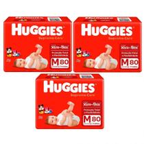 Kit com 3 - Fralda Huggies Supreme Care M 80 Unidades