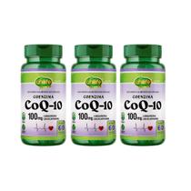 Kit com 3 Frascos de Coenzima Q-10 100mg Unilife 60 capsulas