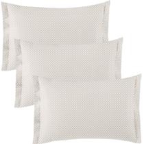 Kit com 3 Fronhas Altenburg 50cm x 70cm Toque Acetinado com 3 Abas Tecido Macio e Confortável para Travesseiro