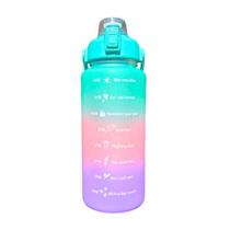 Kit Com 3 Garrafas Frases Motivacionais Colorida Com 2 Bicos