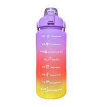 Kit Com 3 Garrafas Frases Motivacionais Colorida Com 2 Bicos