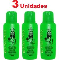 Kit com 3 Gel Detonador Com 21 Ervas 200g Bio Instinto