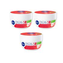Kit com 3 Hidratante Facial Antissinais 5 em 1 100g Nívea