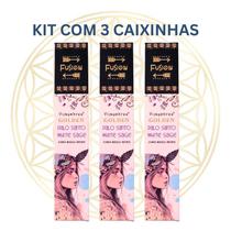 KIT Com 3 Incensos Indiano Golden Nag Linha Fusion Varetas