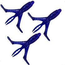 Kit Com 3 Iscas Artificiais Soft Craw Paddle Alligator