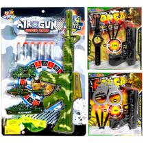Kit com 3 Lançadores de Dardos Infantil Militar e Policial - Toy King