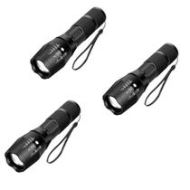 Kit com 3 Lanternas Tática Portátil LED 8000 Lúmens 5 modos