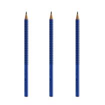 Kit com 3 Lápis Grafite Eco Grip Azul - Faber Castell