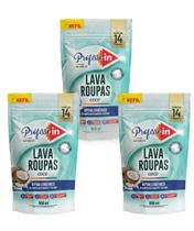 Kit com 3 Lava Roupas Líquido de Coco Profisse In 900ml