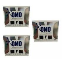 Kit com 3 - lava-roupas roupas brancas omo expert sabão em pó caixa 720g