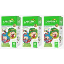 Kit com 3 Lavitan Kids Vitamina Infantil Imunidade Patati Patata 60 CPR Mastigaveis