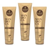 Kit Com 3 Leave In Mandioca Haskell Creme De Pentear 240g