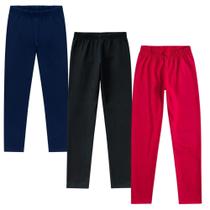 Kit com 3 legging infantil kyly molettocon