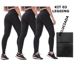 Kit Com 3 Legging Peluciada Inverno- Legg Térmica Flanelada Kit Com 3 Legging Peluciada Inverno- Legg Térmica Flanelada