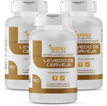 Kit Com 3 - Levedo de Cerveja 90 Comprimidos 1000mg Nataly