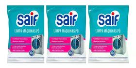 Kit Com 3 Limpa Máquinas De Lavar Roupas Saif Em Pó 80g