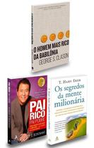 Kit com 3 livros Pai Rico Pai Pobre, Robert Kiyosaki + Os Se - Congratulations Store