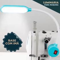 Kit com 3 Luminárias 15 LEDs TOUCH com Base Imantada para Máquina de Costura Flexível e Potente Iluminação Direcionada
