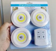 Kit com 3 Luminárias led e controle