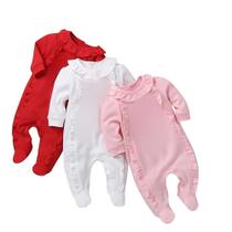 Kit com 3 macacões menina fru fru antialérgico