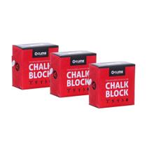 Kit com 3 Magnésio Chalk Block Cross Escalada 56g 4Climb