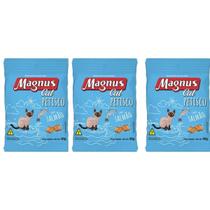 Kit com 3 magnus cat petisco salmão 40g