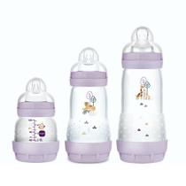 Kit com 3 Mamadeiras Easy Start 130/260/320ml Lilás - MAM Kit com 3 Mamadeiras Easy Start 130/260/320ml Lilás - MAM