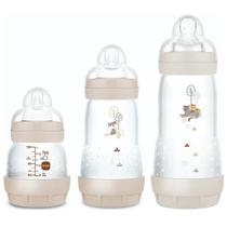 Kit com 3 Mamadeiras EASY START Anticolica 130/260/320ML MAM Neutra Kit com 3 Mamadeiras EASY START Anticolica 130/260/320ML MAM Neutra