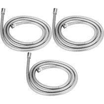 Kit com 3 Mangueira Engate Flexível 1,8 Metros para Ducha Higiênica - Metal - KLA