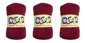 Kit Com 3 Mantas Infantil Macia Vinho - Nenex