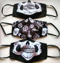 Kit com 3 máscaras de Caveira modelo anatômico tamanho M