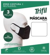 Kit com 3 Máscaras Faciais Adulto Antiviral - Trifil - Tri Fil