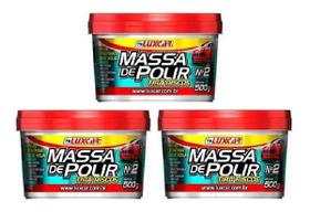 Kit Com 3 Massa De Polir Tira Riscos Luxcar 500g Kit Com 3 Massa De Polir Tira Riscos Luxcar 500g