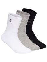 Kit com 3 Meias basica masculino tamanho 39 ao 43