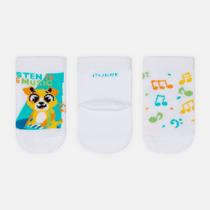 Kit com 3 Meias Bebê Menino Cachorro e um Lisa Puket