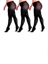 Kit com 3 Meias Calças Fio 40 Opaca Plus Size Loba 5837-001 Kit com 3 Meias Calças Fio 40 Opaca Plus Size Loba 5837-001