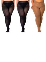 Kit com 3 Meias Calças Fio 80 Opaca Trifil 6100 Plus Size Colorido Kit com 3 Meias Calças Fio 80 Opaca Trifil 6100 Plus Size Colorido