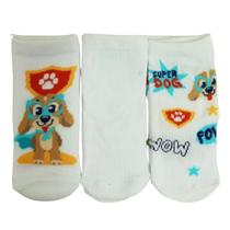 Kit com 3 Meias infantil Dog Puket 8484 Kit com 3 Meias infantil Dog Puket 8484