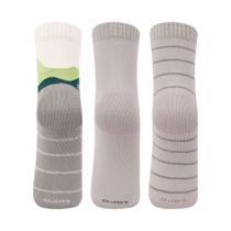 Kit com 3 Meias Infantil Menino Lupo cores cimza e Branco Kit com 3 Meias Infantil Menino Lupo cores cimza e Branco